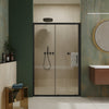 48-60 x 72 in Single Sliding Shower Door - Matte Black view 1