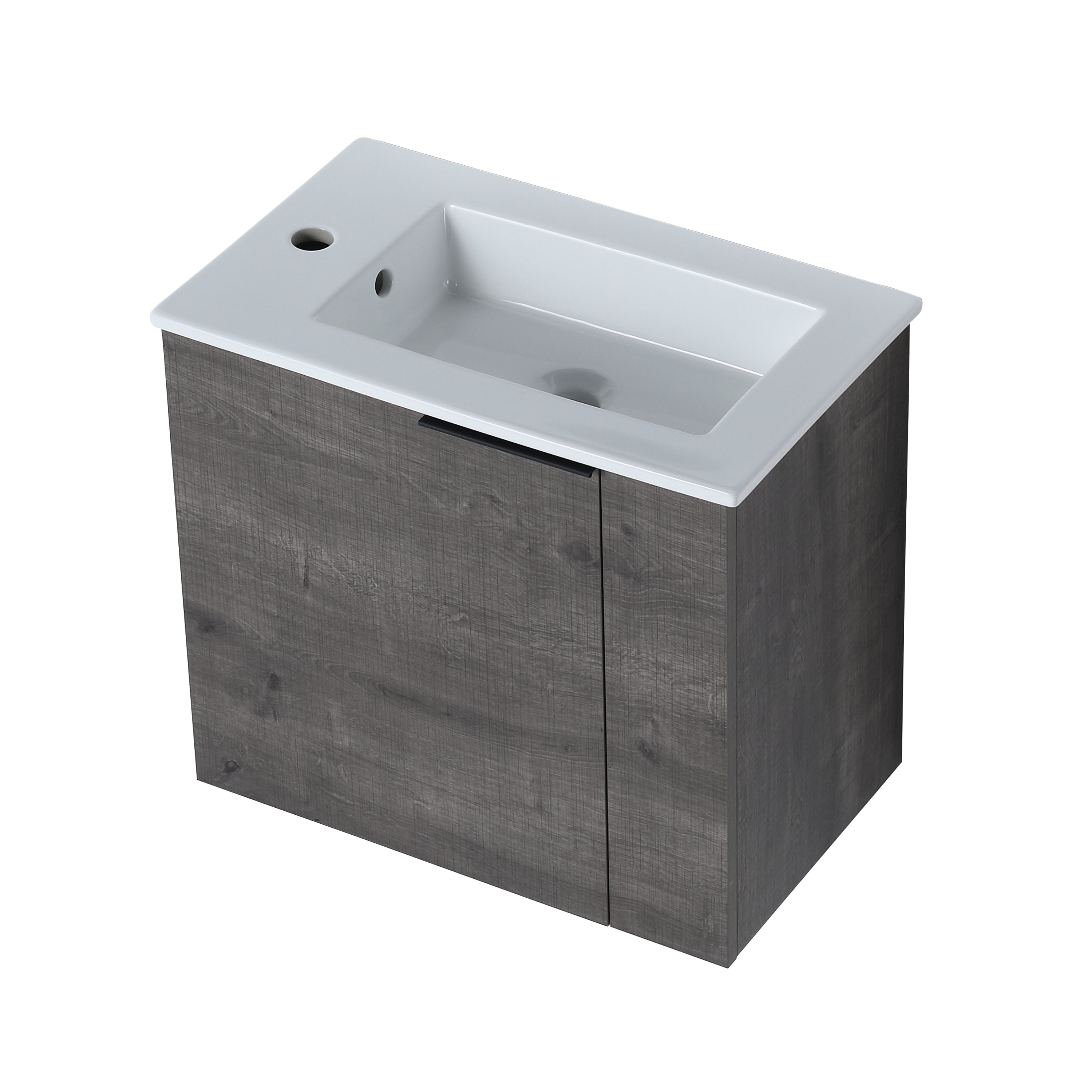 Bathroom Vanity with Sink 22 Inch for Small Bathroom,Floating Bathroom Vanity with Soft Close Door,Small Bathroom Vanity with Sink, 22x13 (KD-Packing)