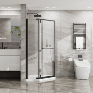 36 x 36 x 72 in Neo-Angle Shower Enclosure - 36 x 36 x 72 in / Matte Black view 1