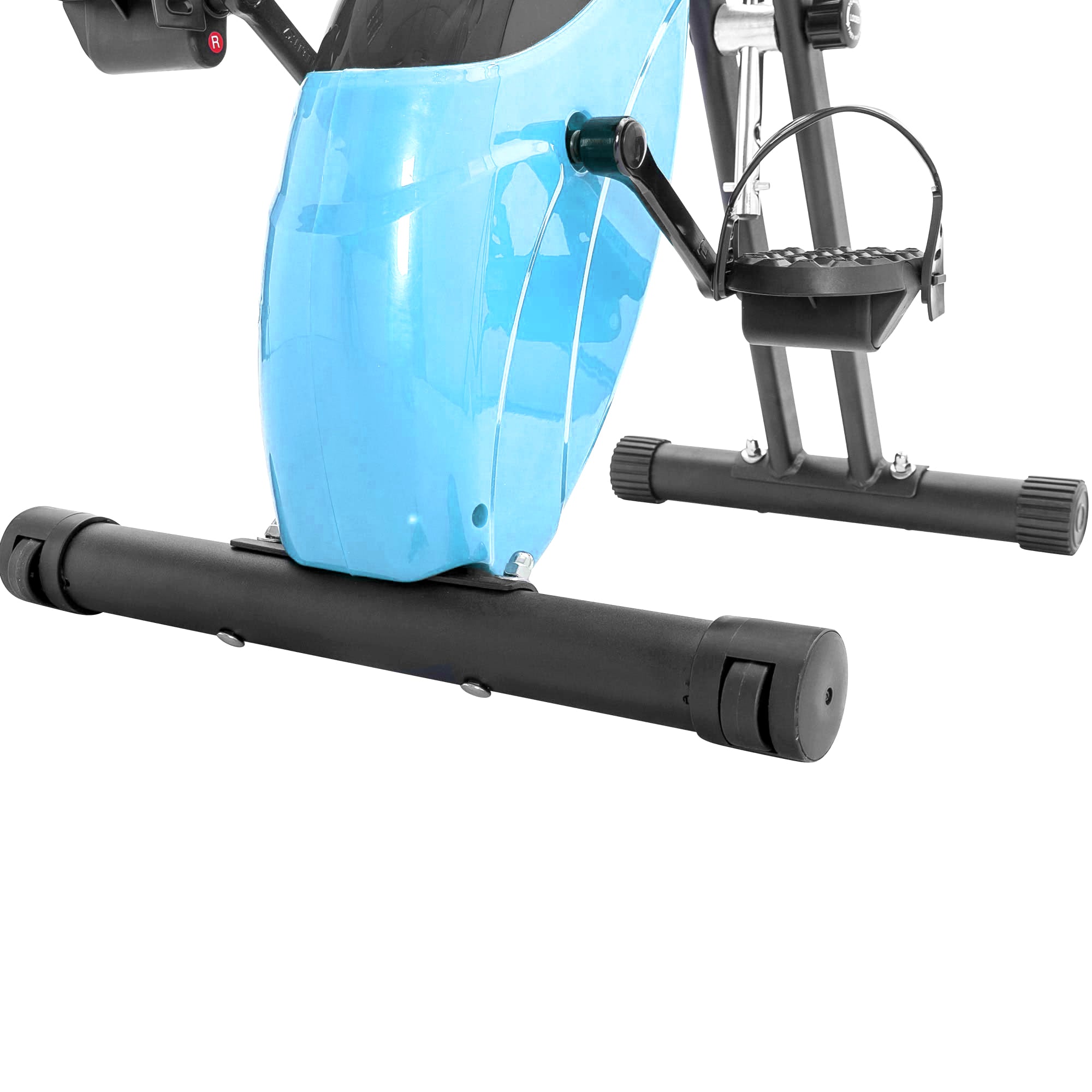 Folding Exercise Bike, Fitness Upright and Recumbent X-Bike with 16-Level Adjustable Resistance, Arm Bands and Backrest