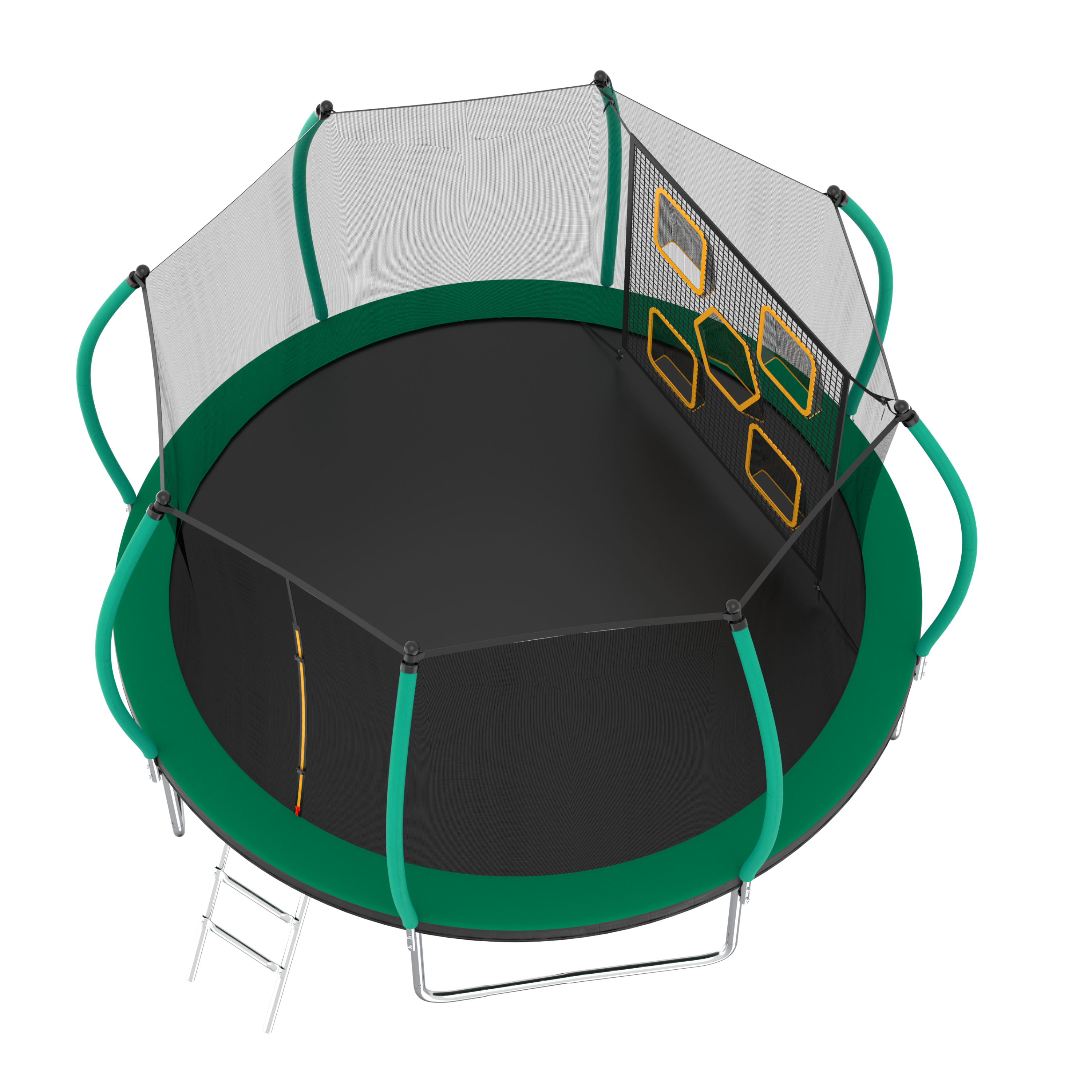 14FT Trampoline with Enclosure - Recreational Trampolines with Ladder, ASTM Approval Outdoor Trampoline for Kids