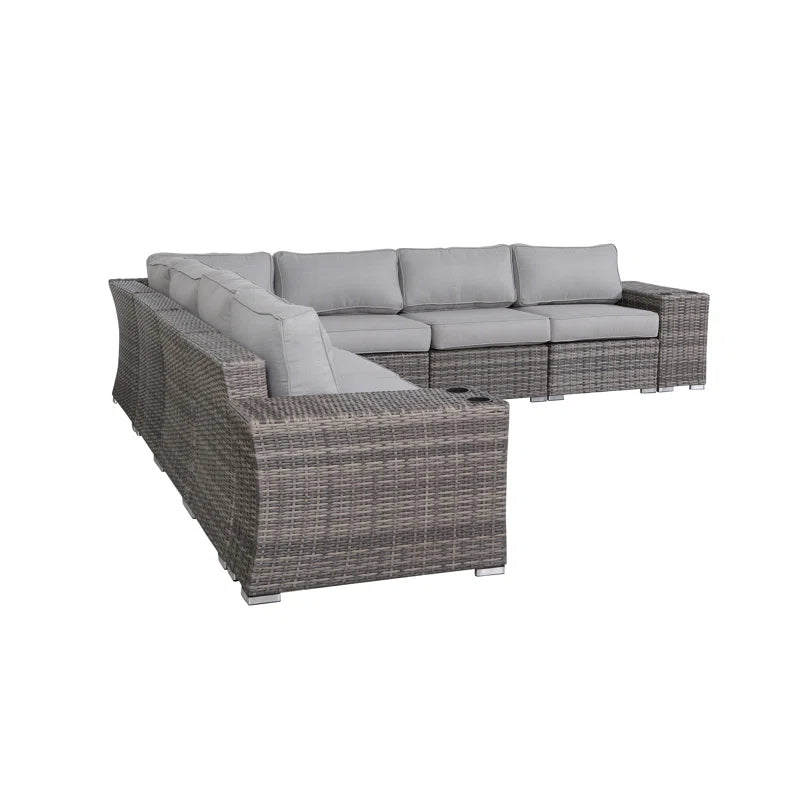 Fully Assembled Outdoor Wicker Patio Sofa - Quick Setup Pre-Assembled Patio Furniture