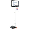 Soozier Basketball Hoop Outdoor, Portable Basketball Goal, 5.5FT-7.5FT Height Adjustable with 33'' Backboard and Wheels for Kids Junior Adults Use