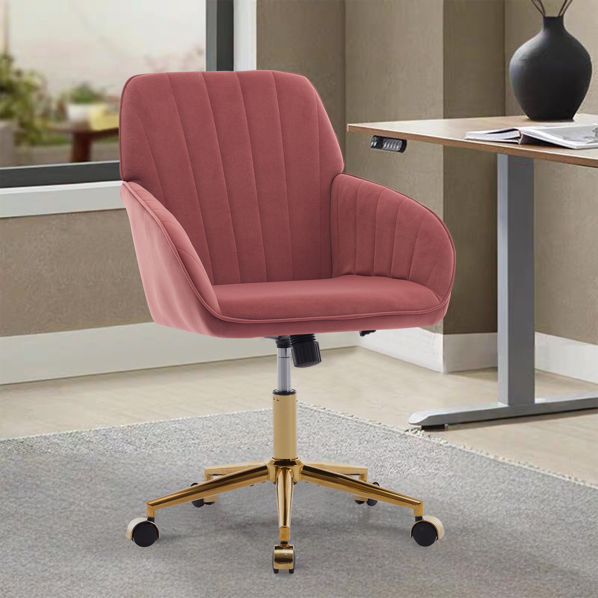 TY Adjustable Office Chair, Home Bedroom, Ergonomic Swivel Chair, Backrest Seat, Comfortable for Long Sitting