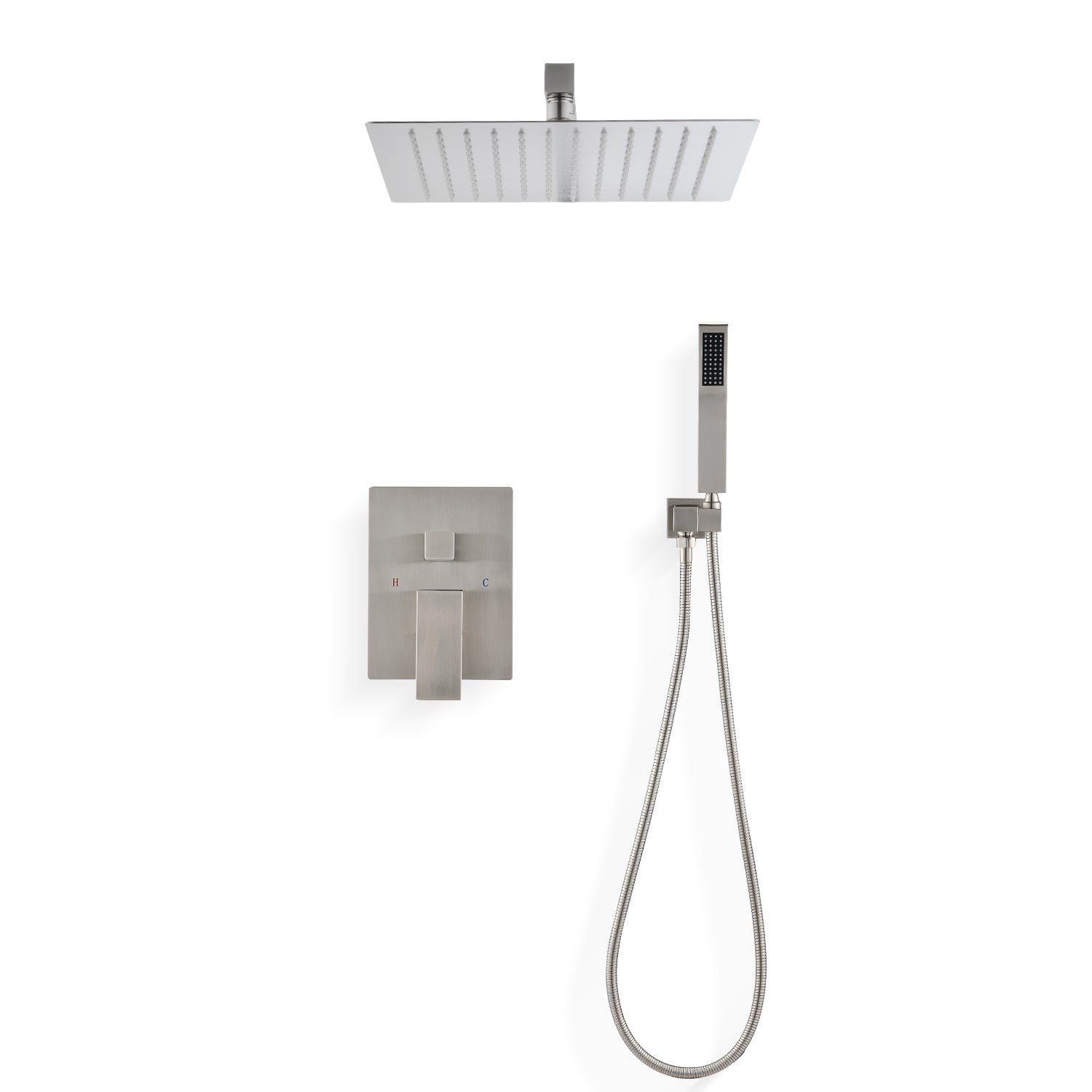 Ceiling Mounted Shower System Combo Set with Handheld and 16"Shower head