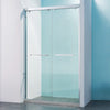 44-48"W x 75"H Double Sliding Shower Door, Aluminum Alloy Frame with 5/16" (8mm) Thick SGCC Tempered Clear Glass.