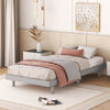 Modern Design Twin Size Floating Platform Bed Frame for Grey Color