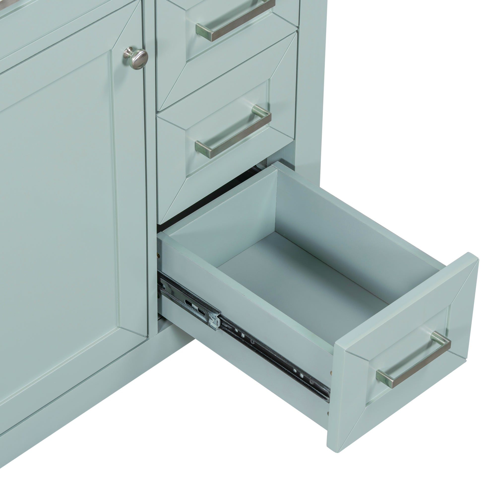 30" Bathroom Vanity with Sink Combo, Green Bathroom Cabinet with Drawers, Solid Frame and MDF Board (Old Sku:N725S999222F)