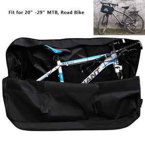 26-29"Bike Travel Bag Transport Case Luggage Carry Folding Bicycle Storage Black