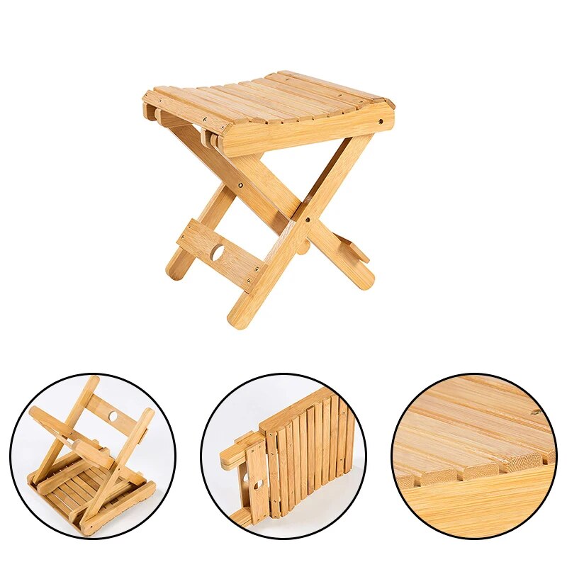 Efforest Stylish and Versatile Bamboo Folding Stool