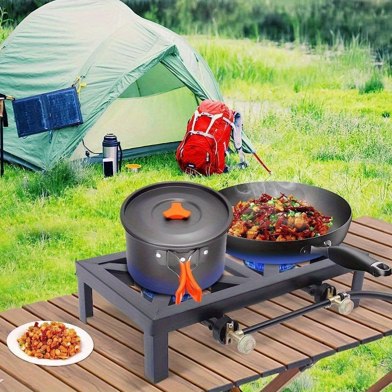 Double Propane Gas Burner Stove Camping BBQ Cooker Cooking for Patio Camping