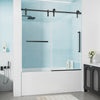 60 x 60 in Frameless Single Sliding Tub Door - 60 x 60 in / Clear Glass / Matte Black view 1