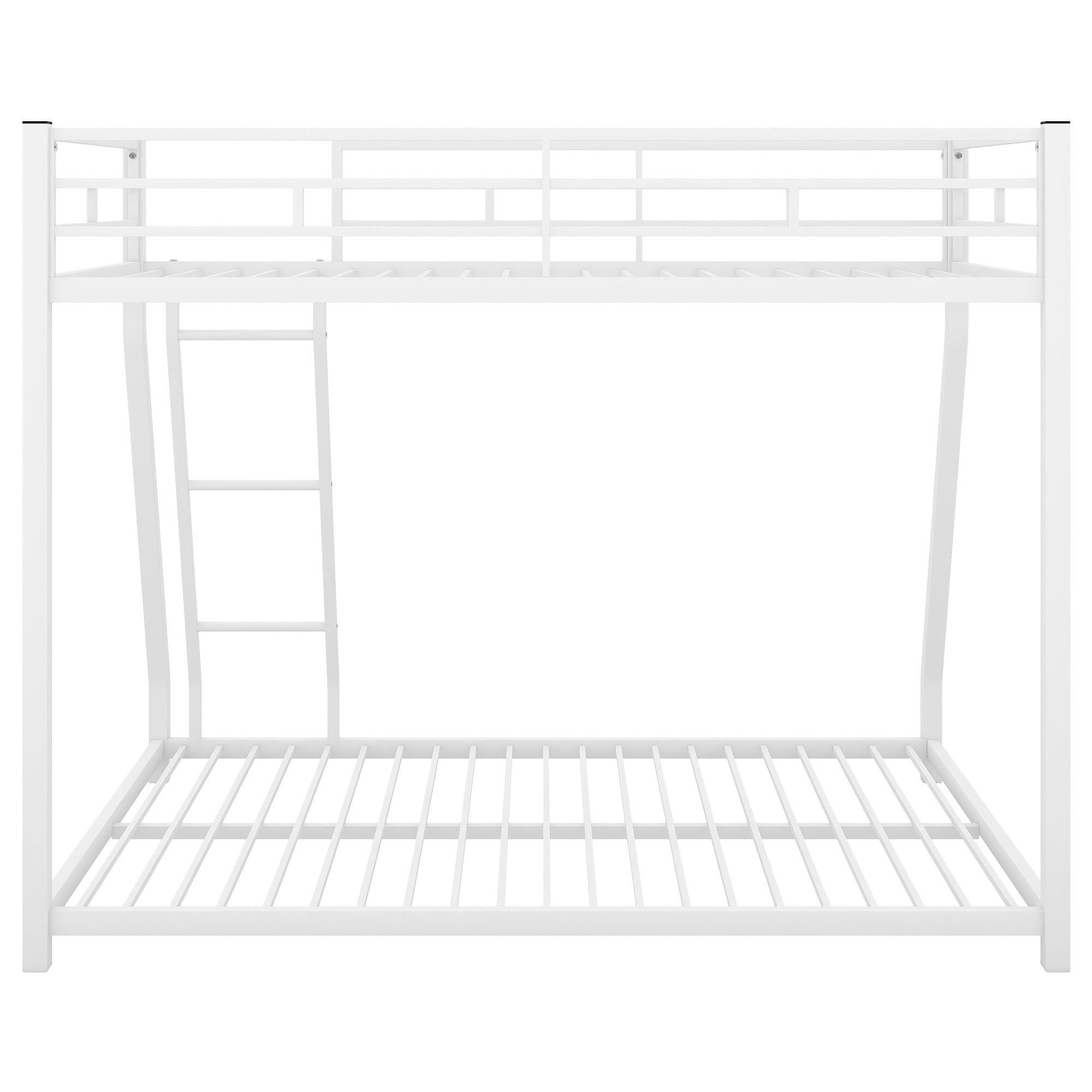 Metal Floor Bunk Bed, Twin over Full,White(OLD SKU:MF193244AAK)