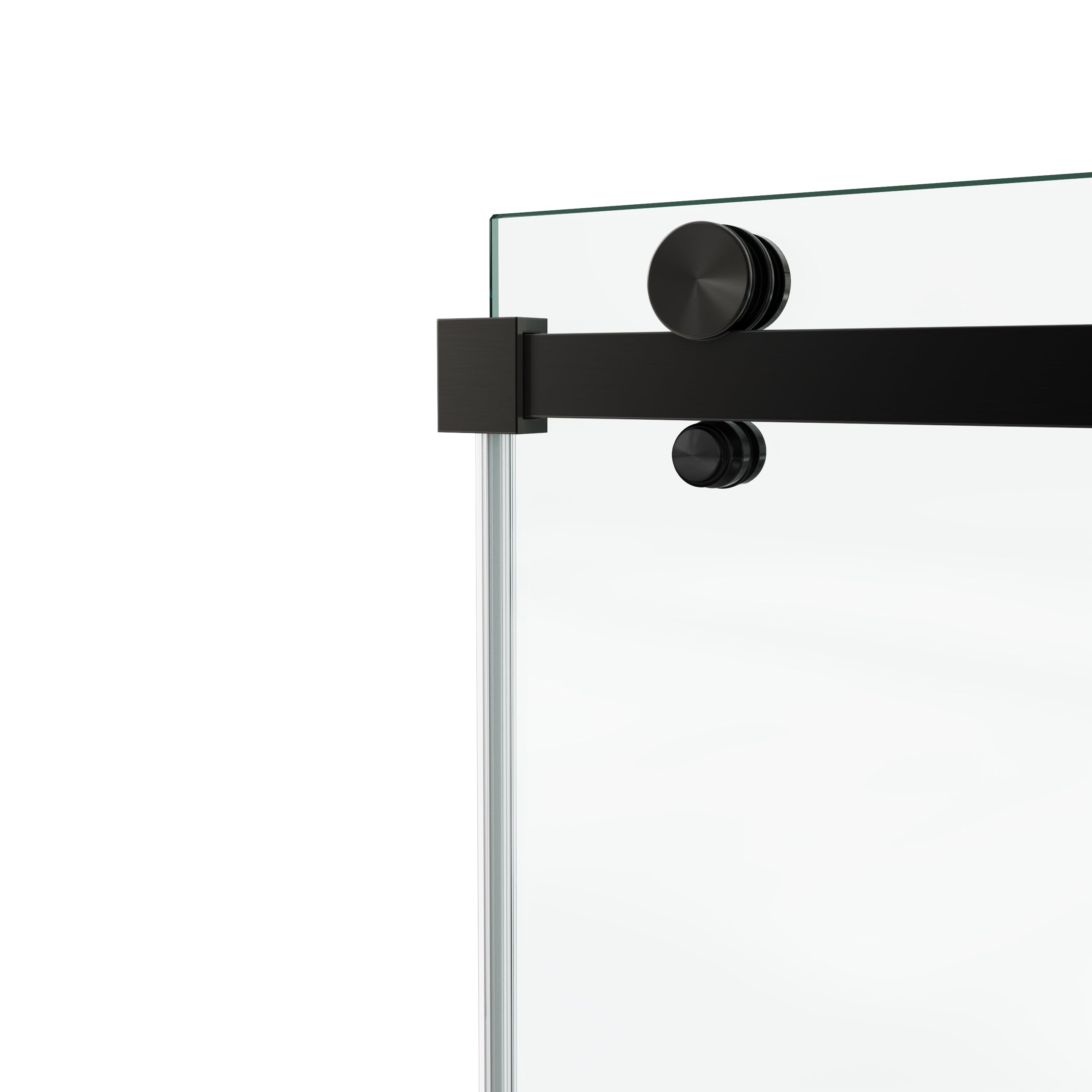 60 x 79 in Fixed and Sliding Square-Tube Shower Door - 60 x 79 in / Matte Black view 4
