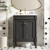 24 inch modern single sink bathroom vanity front view