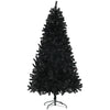 HOMCOM 9ft Tall Artificial Christmas Tree, Unlit Xmas Tree with 2132 Branch Tips, Auto Open, Steel Base, Holiday Décor for Home Office, Black