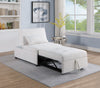 Contemporary White Color Sleeper Sofa Chair Pillow Plush Tufted Seat 1pc Convertible Sofa Sherpa Fabric Couch