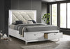 Modern Style King bed with LED Accents & V-Shaped handles