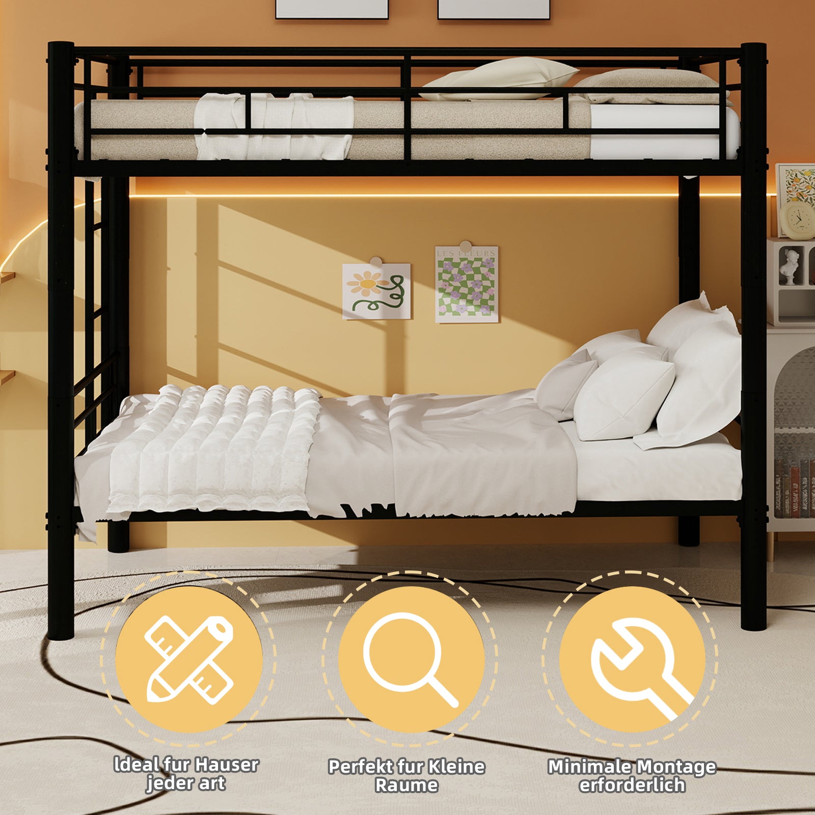 Twin Over Twin Convertible Metal Bunk Bed — supplier product image 6