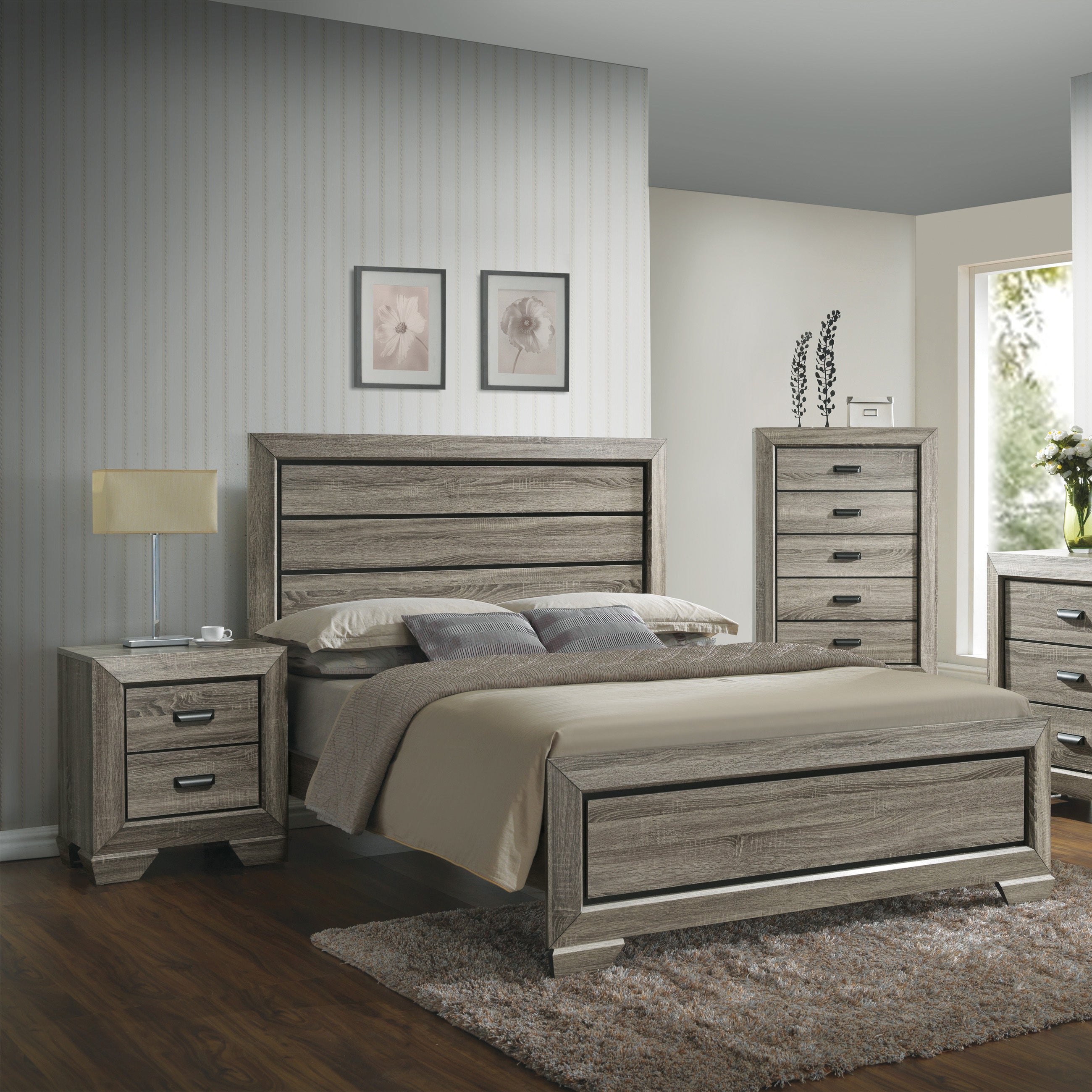 Weathered Grey Queen Bed