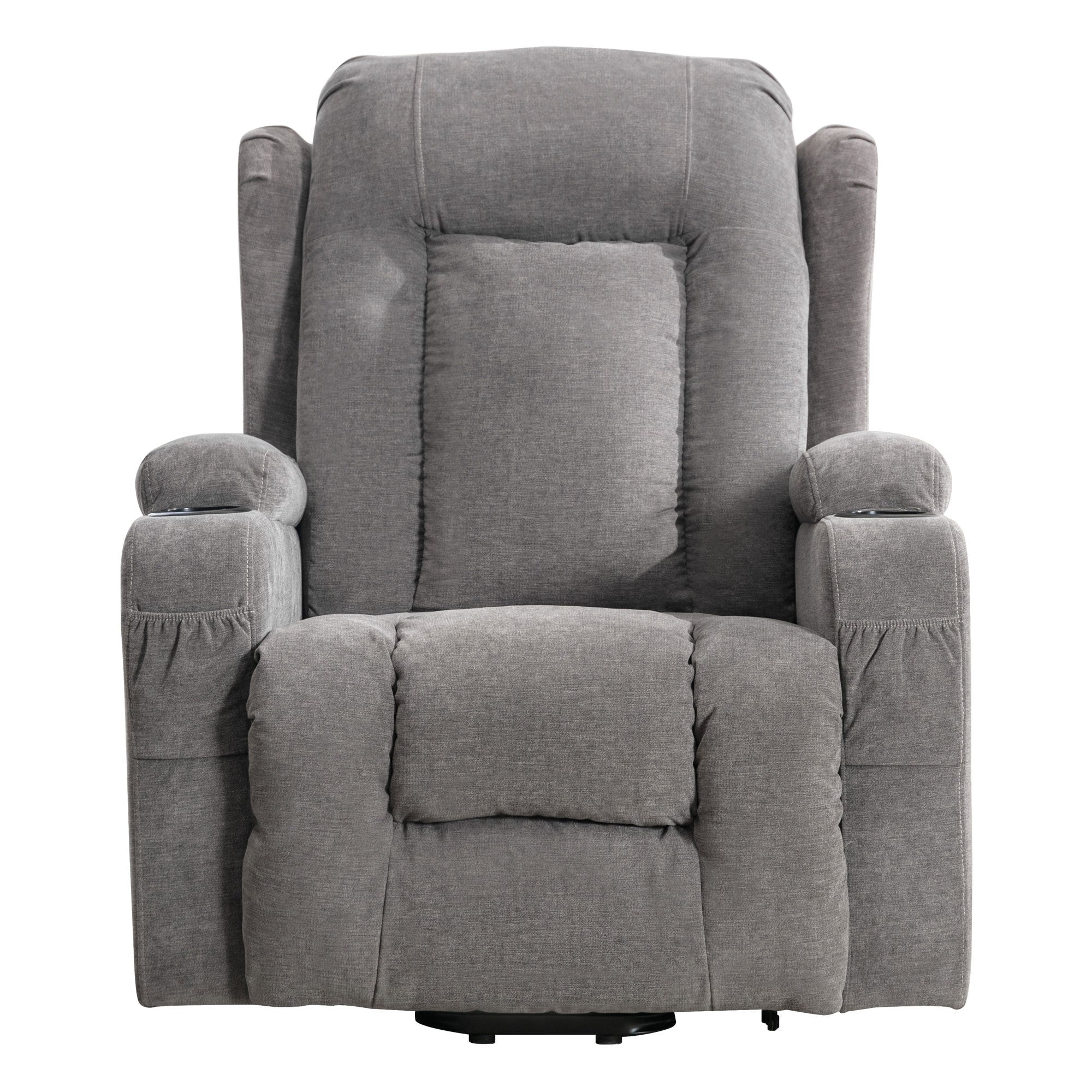 Power Lift Recliner Chair Recliners for Elderly with Heat and Massage Recliner Chair for Living Room with Infinite Position and Side Pocket,USB Charge Port(GREY)