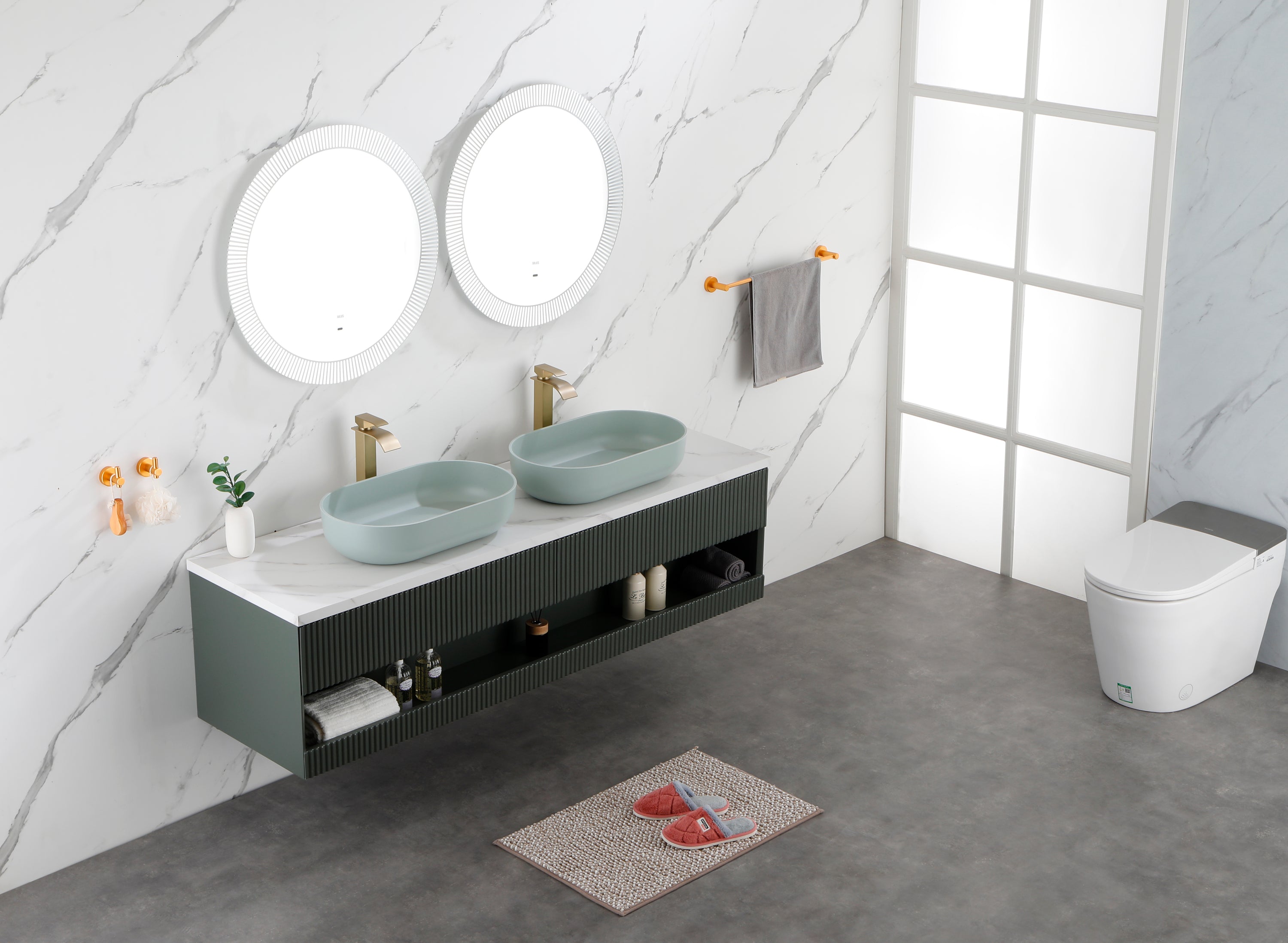 Modern Oval 24"x14"   Above  Bathroom Vessel Sink, Bathroom Sink for Lavatory Vanity Cabinet