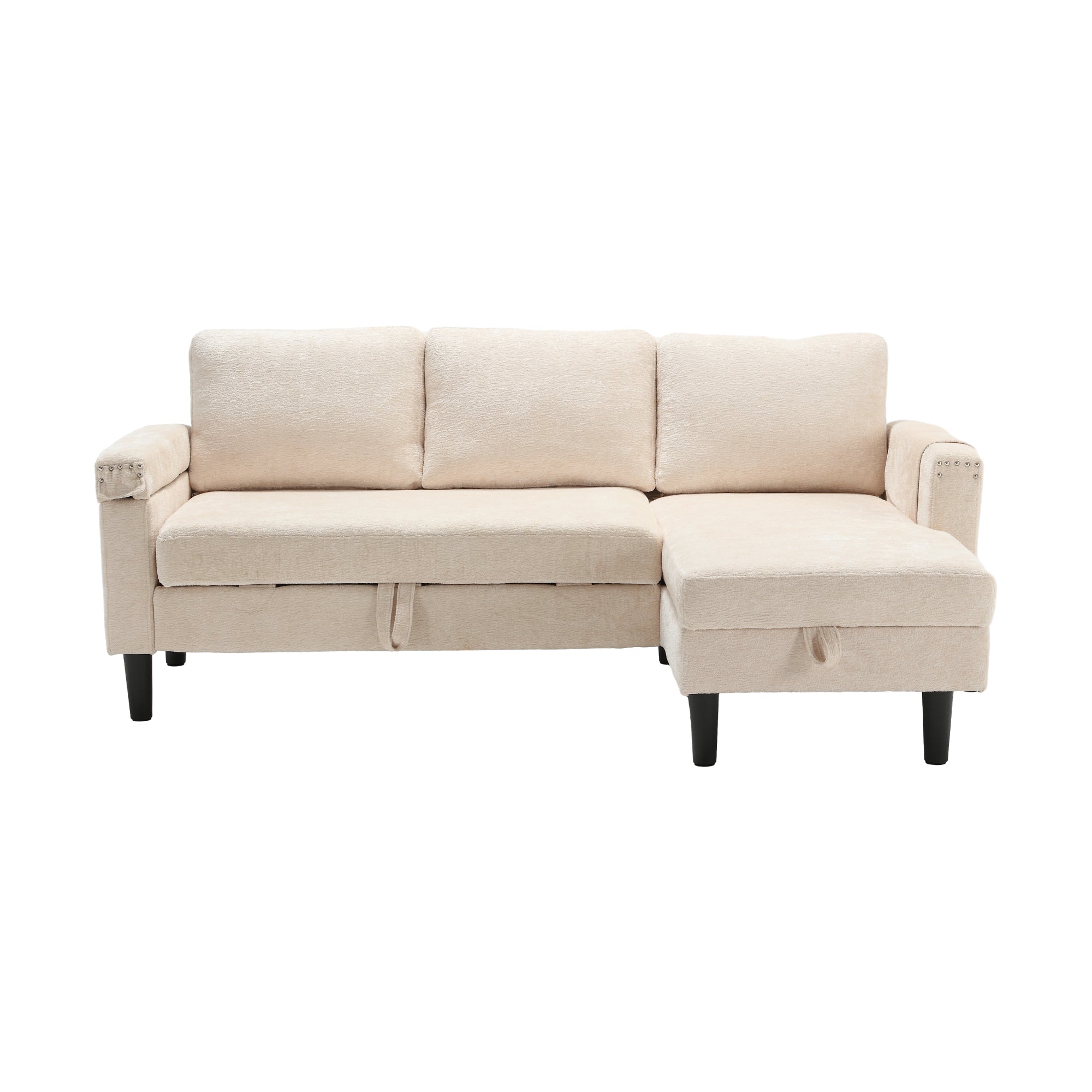 UNITED Sectional Sofa Reversible Sectional Sleeper Sectional Sofa with Storage Chaise