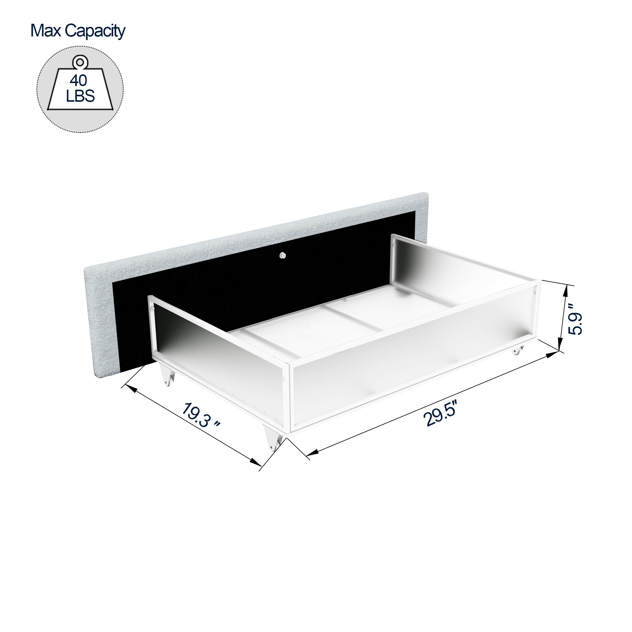 Liv Queen Size Ivory Boucle Upholstered Platform Bed with Patented 4 Drawers Storage, Curved Stitched Tufted Headboard, Wooden Slat Mattress Support, No Box Spring Needed