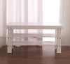 Pina Quality Solid Wood Shoe Bench, White Finish