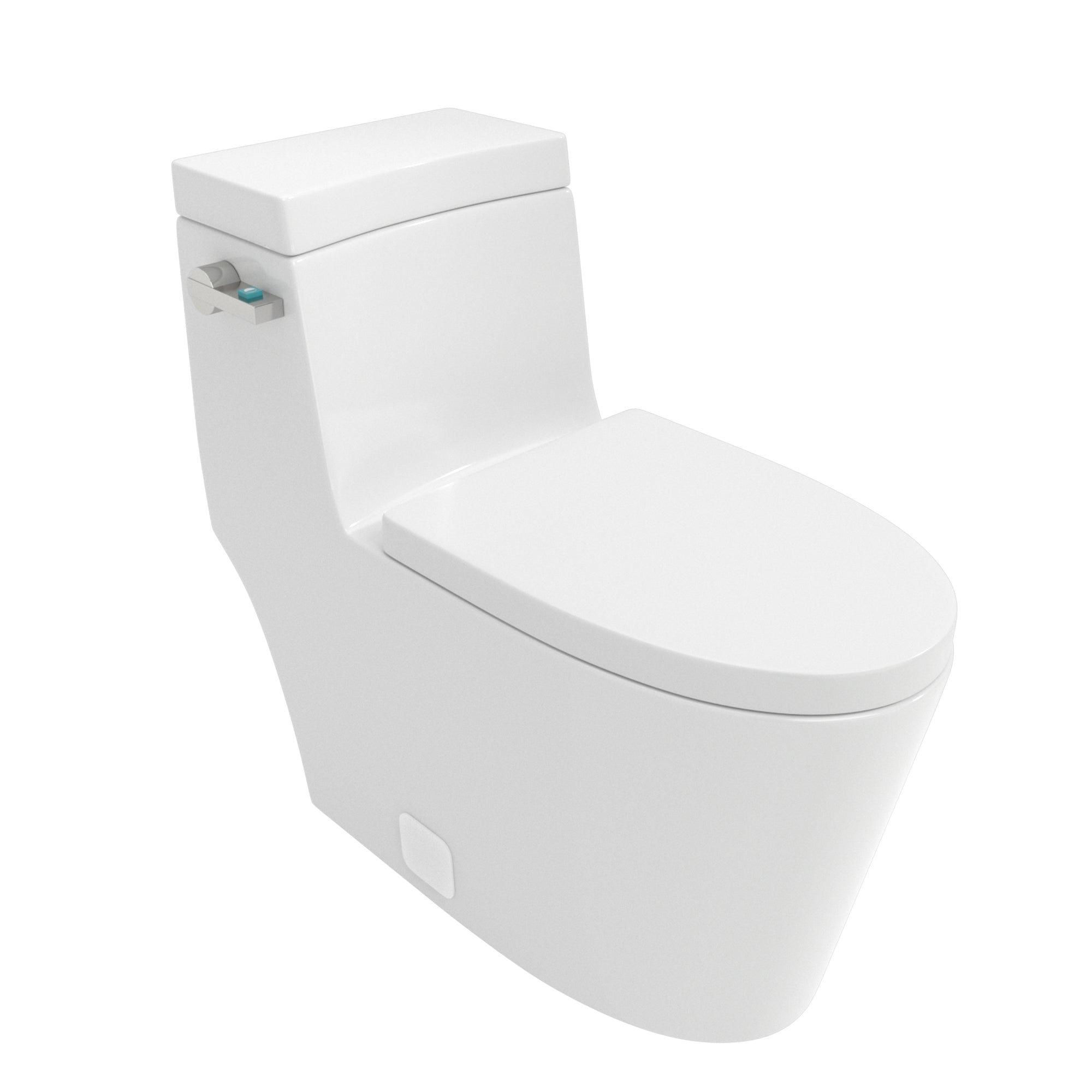 Ceramic One Piece Toilet,Single Flush with Soft Clsoing Seat