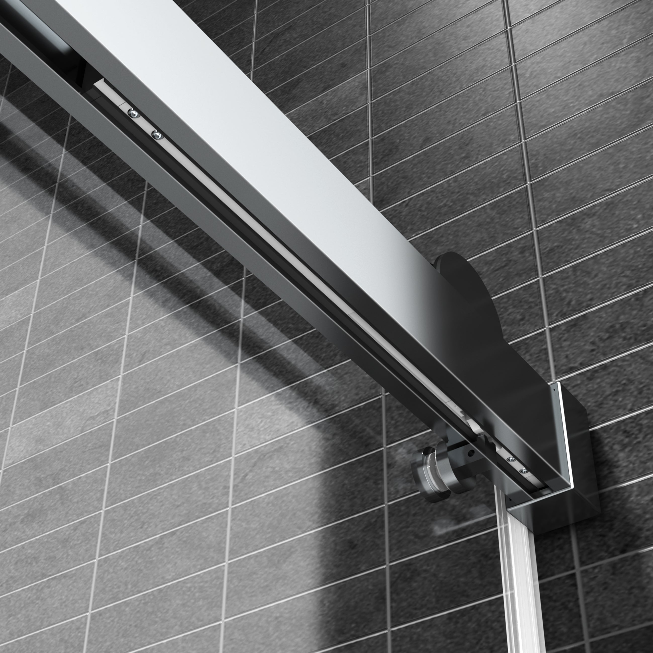 68-72"W x 76"H Single Sliding Frameless Shower Door in Brushed Nickel with Soft-Closing and 3/8 Inch Clear Glass