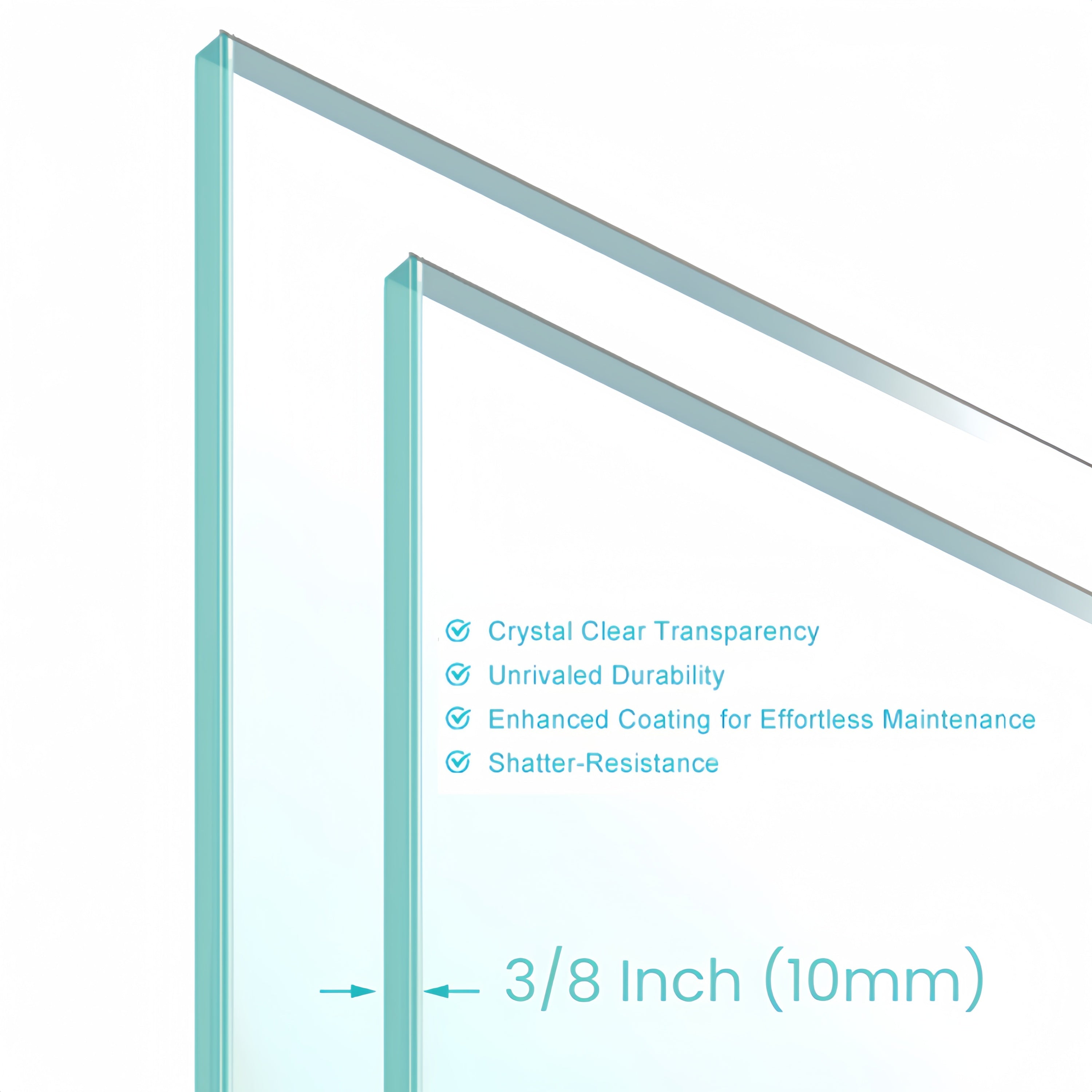 Double Sliding Frameless Soft-Close Shower Door,44-48"W x 76"H  Premium 3/8 Inch (10mm) Thick Tampered Glass and Easy-cleaning Coating in Chrome 23D02-48C