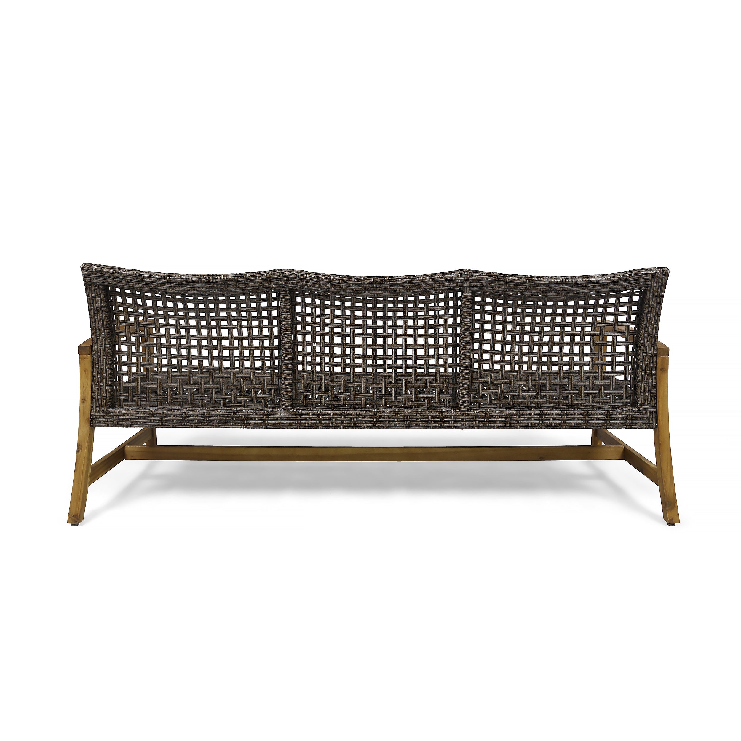 HAMPTON WOOD + WICKER 3 SEATER