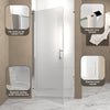 24-37 x 72 in Half-Frame Pivot Shower Door - 24 x 72 in / Brushed Nickel view 4