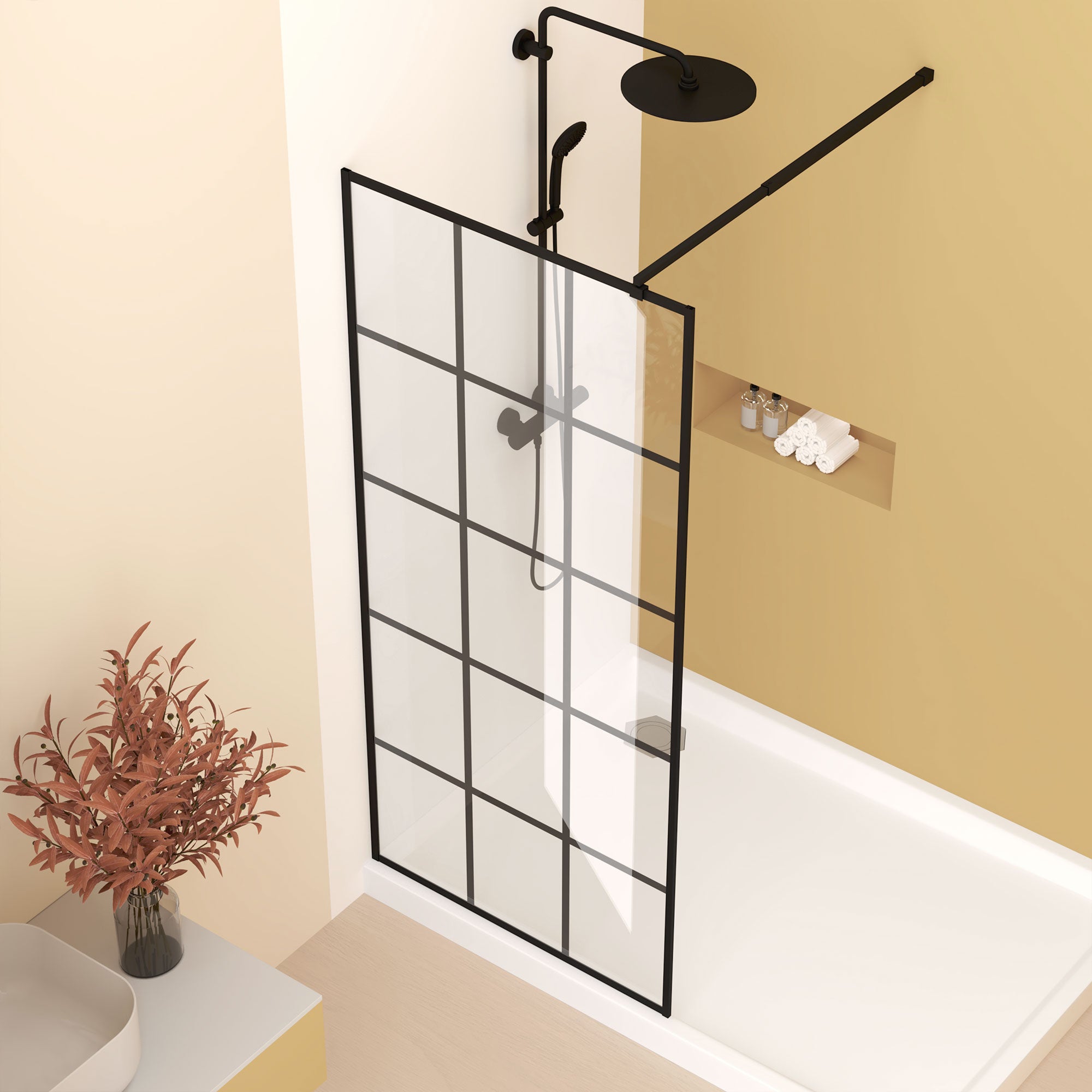 34 x 72 in Grid Shower Screen product image 3