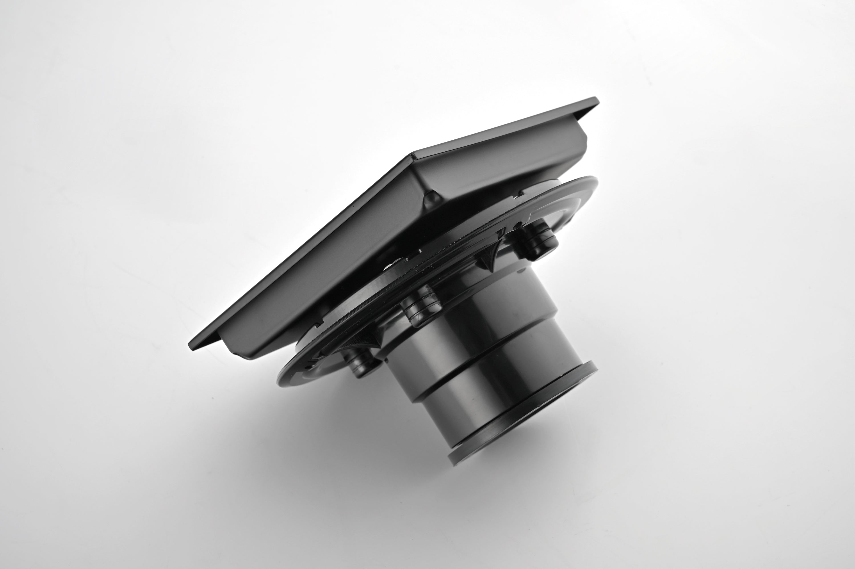 6 Inch Square Shower Floor Drain  Square Shower Floor Drain with Flange,Pattern Grate Removable,Food-Grade SUS 304 Stainless Steel