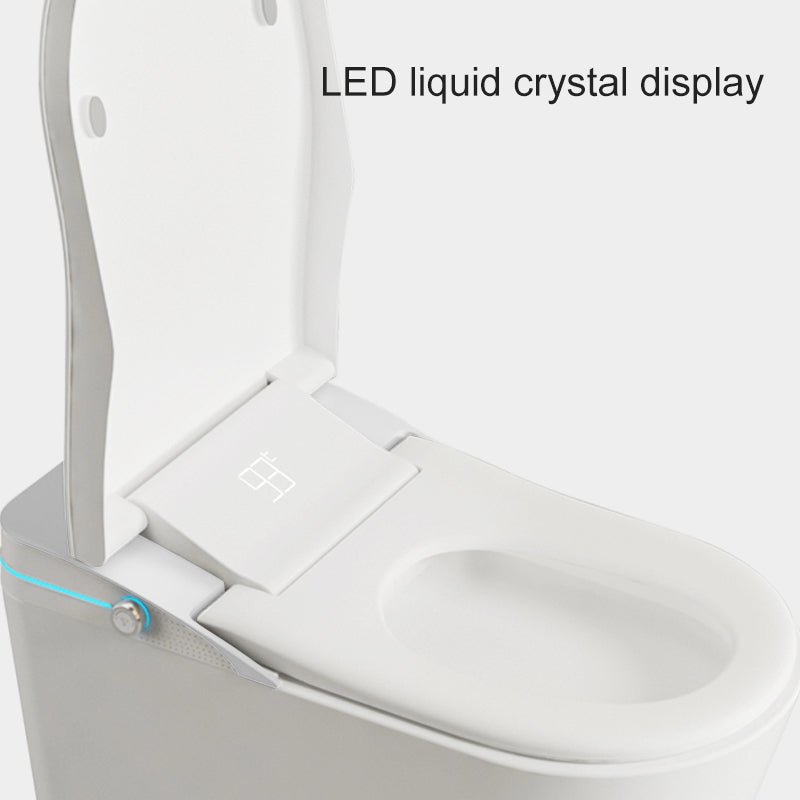 Smart Toilet with Built-in Heated Seat, Tankless Toilet with Auto Flushing, Adjustable Seat Temp, Flush Remote Control LED Digital Display, Elongated