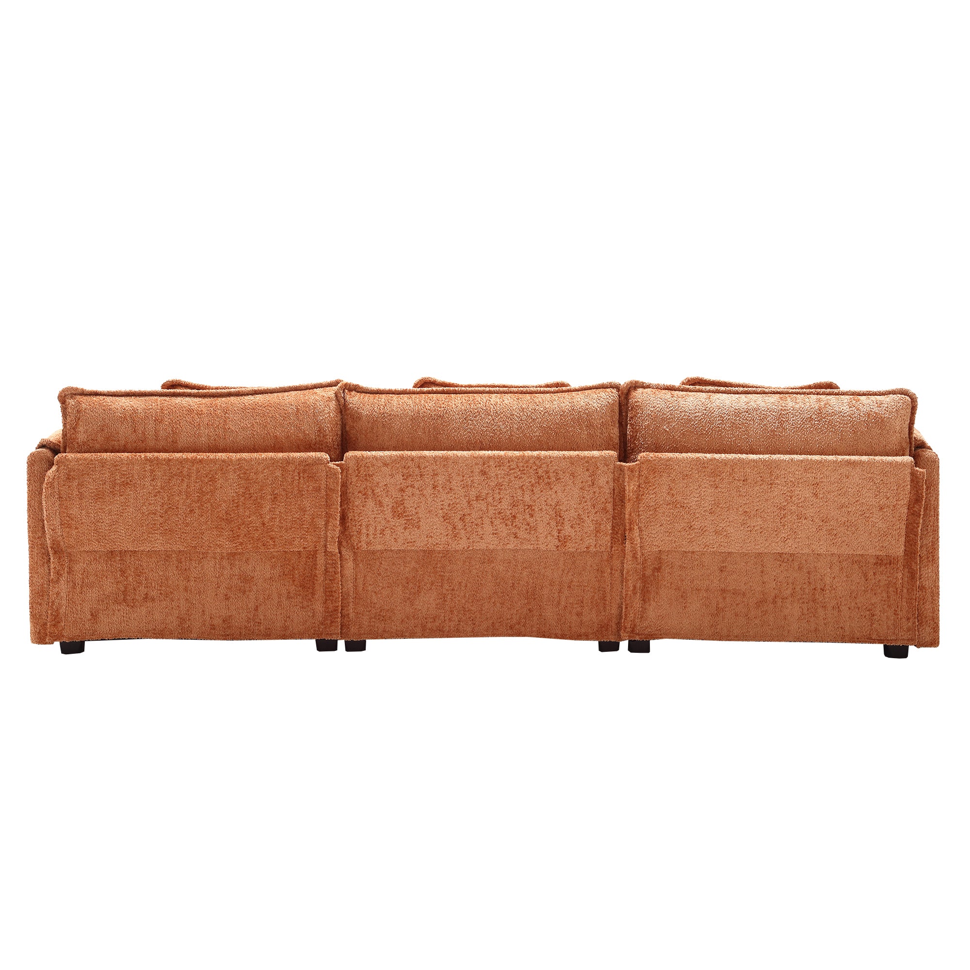 Modern Large boucle Fabric L-Shape Sectional Chenille fabric, movable pedals, detachable armrests, oversized three-seat Sofa