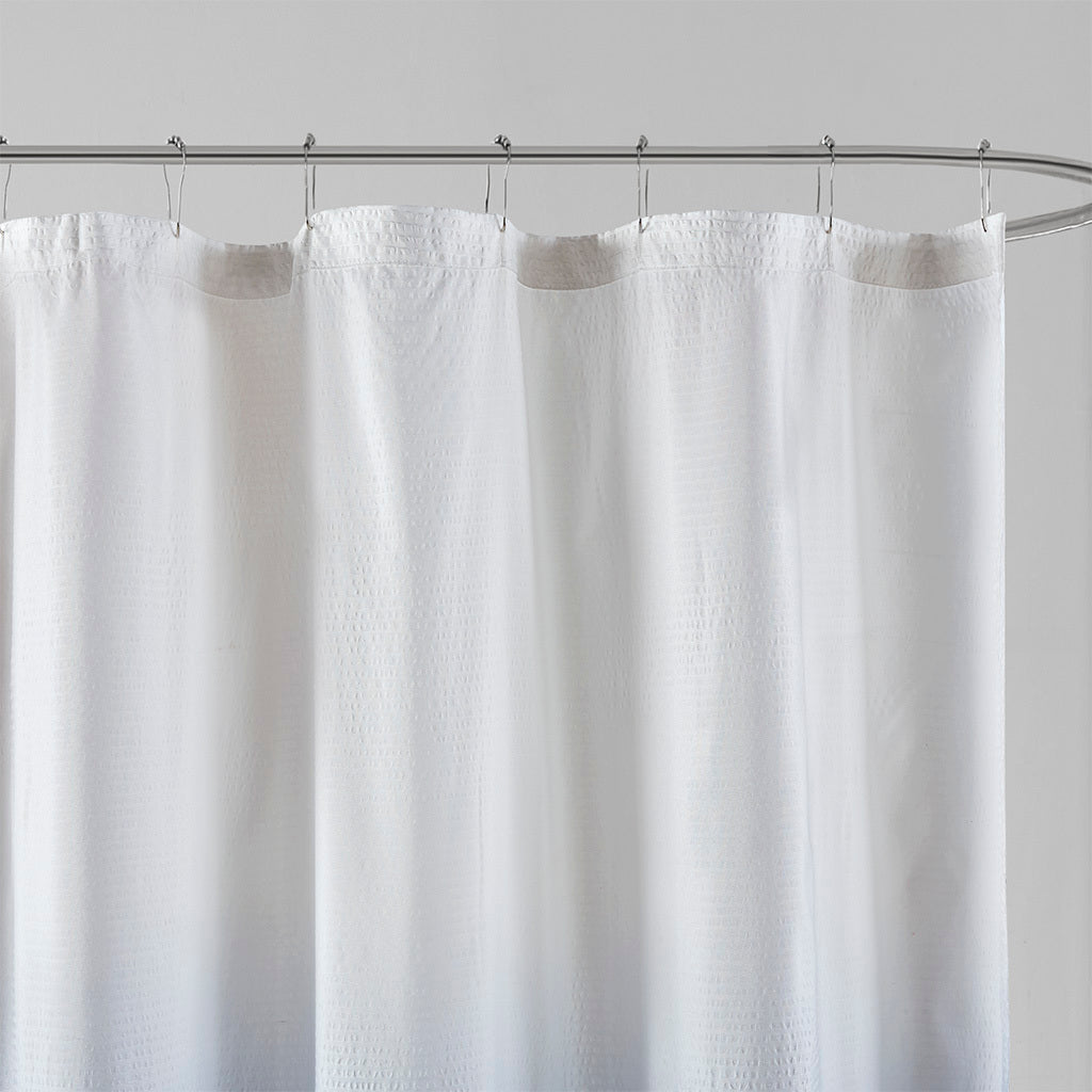 Ombre Printed Seersucker Shower Curtain