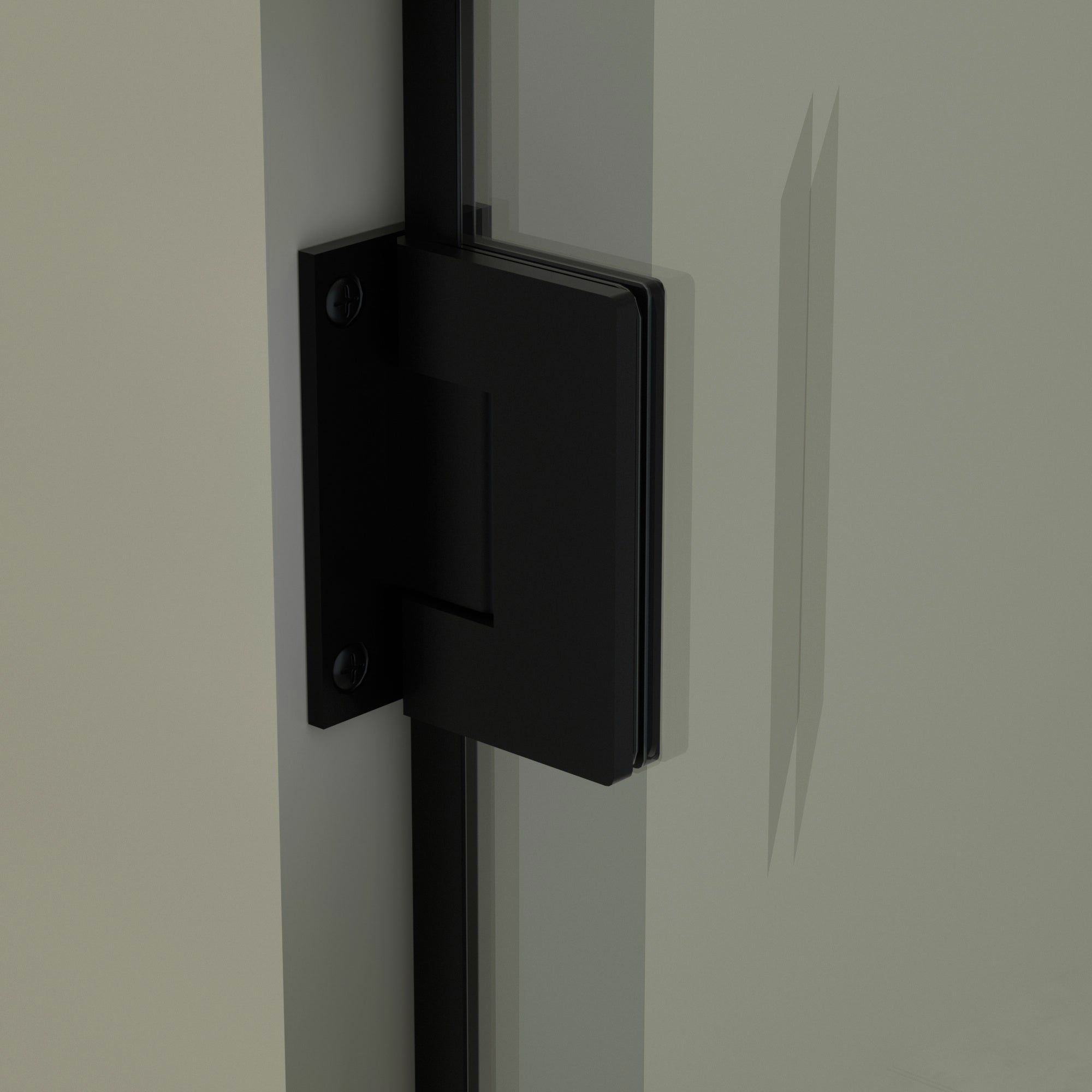 58-58"W x 71"H Semi-Frameless Double Hinges Shower Door in Matte Black,Tempered Glass,Reversible Installation