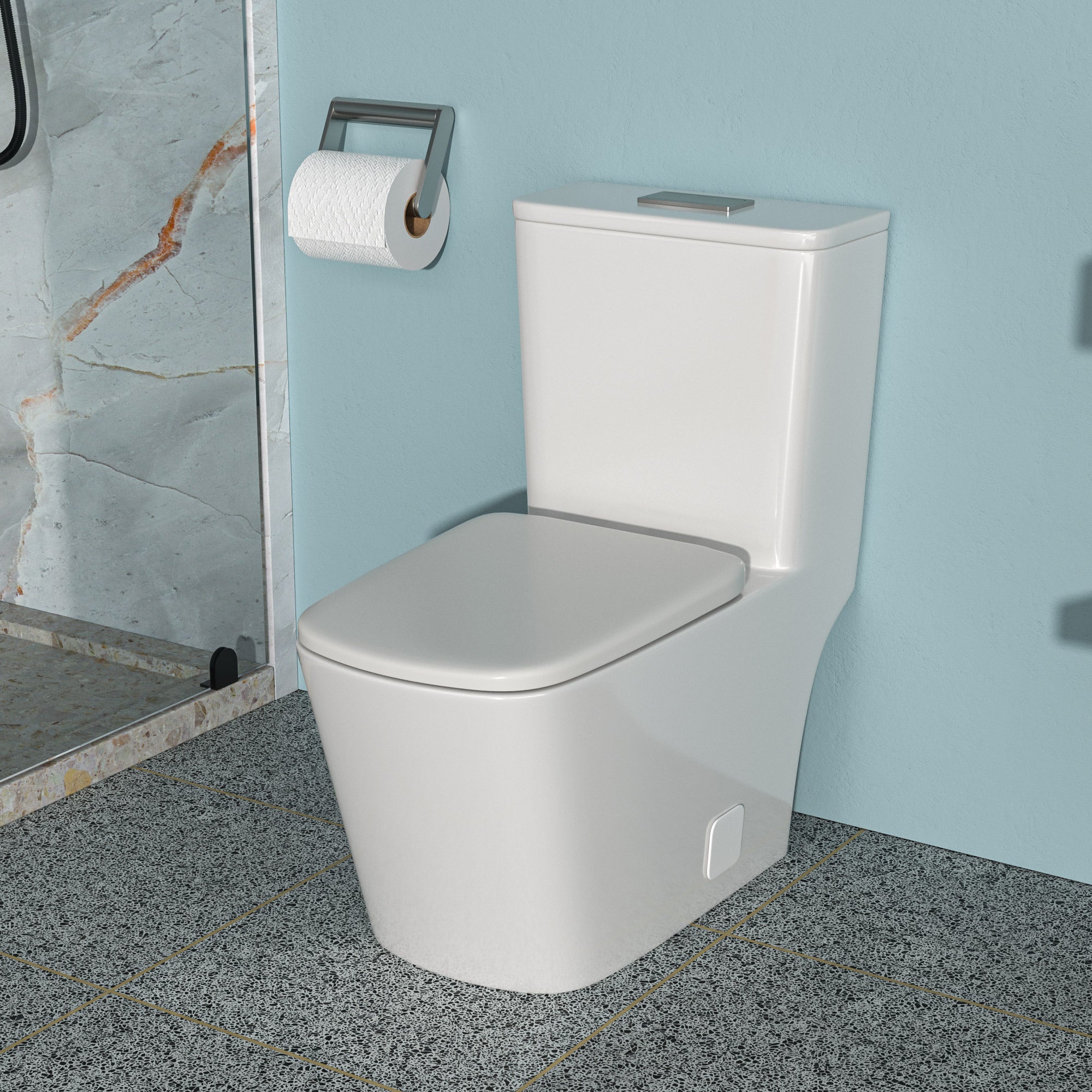 Ceramic One Piece Toilet,Dual Flush with Soft Clsoing Seat