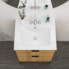 24"x19.7" White Rectangular Single Vanity Top with 3 Faucet Hole and Overflow(Sink Only)