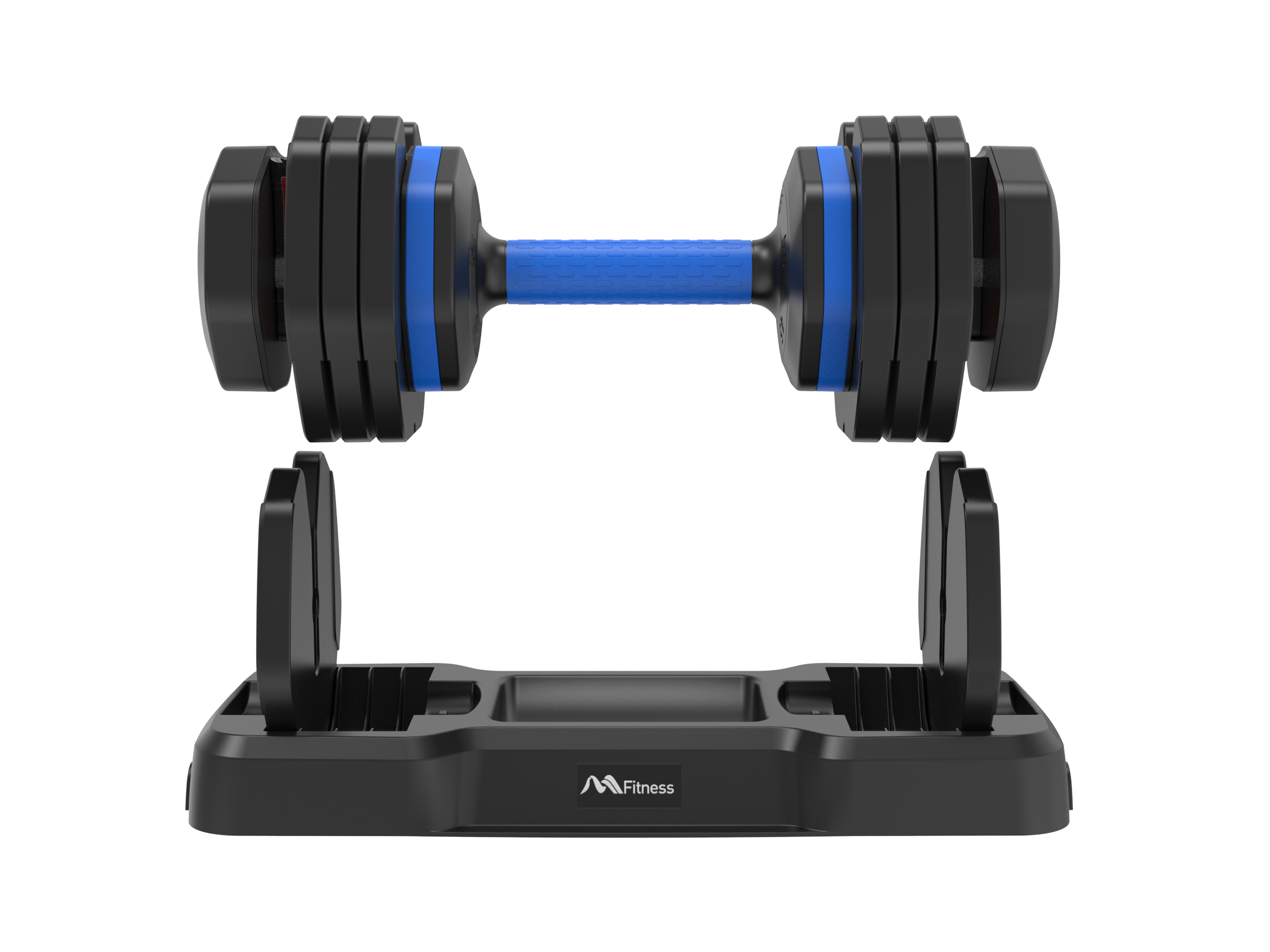 Adjustable Dumbbell - 55lb Single Dumbbell with Anti-Slip Handle, Fast Adjust Weight by Turning Handle with Tray, Exercise Fitness Dumbbell Suitable for Full Body Workout