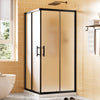 36 x 36 x 72 in Frosted Corner Sliding Shower Enclosure - 36 x 36 x 72 in / Matte Black / Frosted Glass view 1