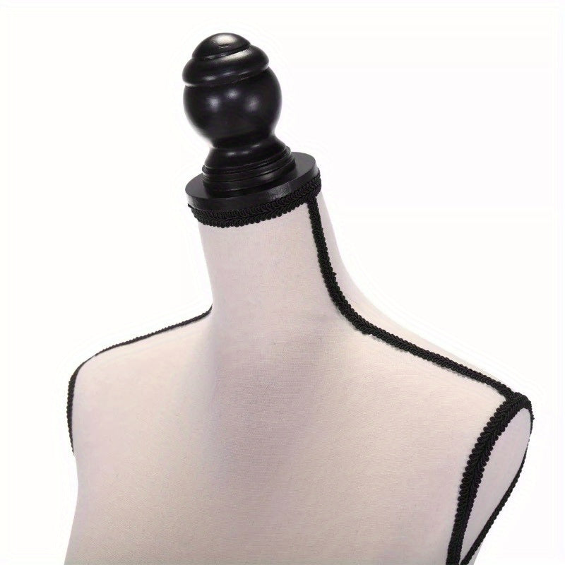 Female Mannequin Torso Dress Form Manikin Body Model with Tripod Wood Stand 51.2"-66" Adjustable Height, Beige