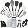 23Pcs Kitchen Utensil Set Stainless Steel Nylon Heat Resistant Cooking Utensil Tool Kit