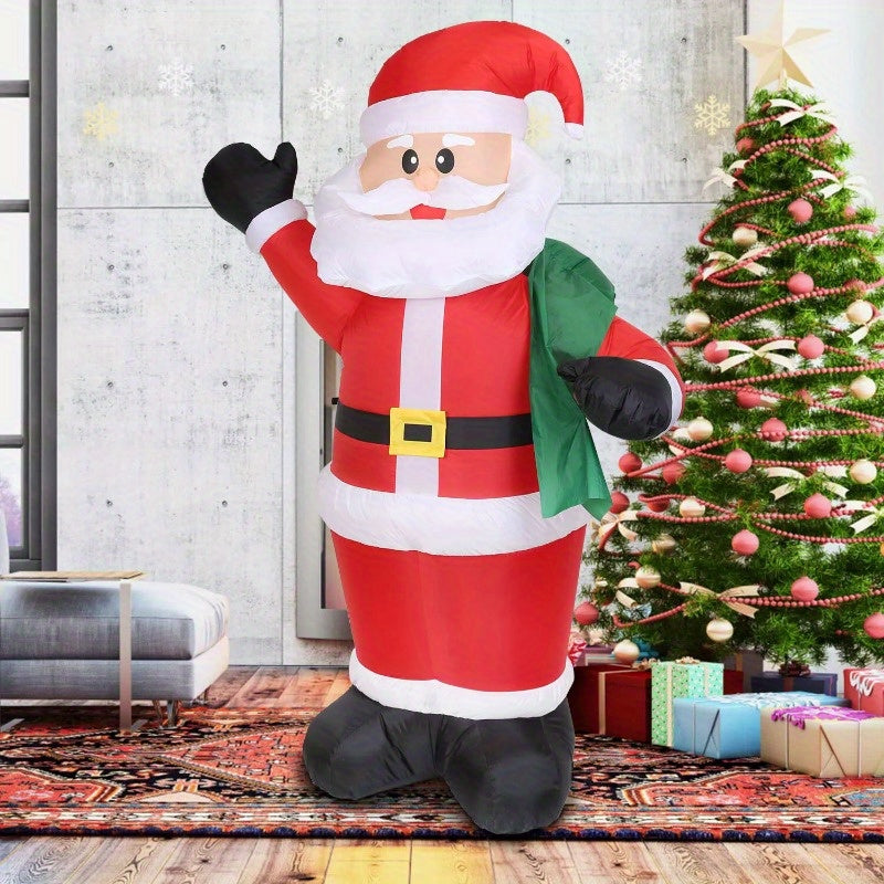 6.4FT Christmas Inflatable Santa Claus Blow up Light up w/ LED Lights Xmas Decor