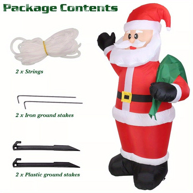 6.4FT Christmas Inflatable Santa Claus Blow up Light up w/ LED Lights Xmas Decor