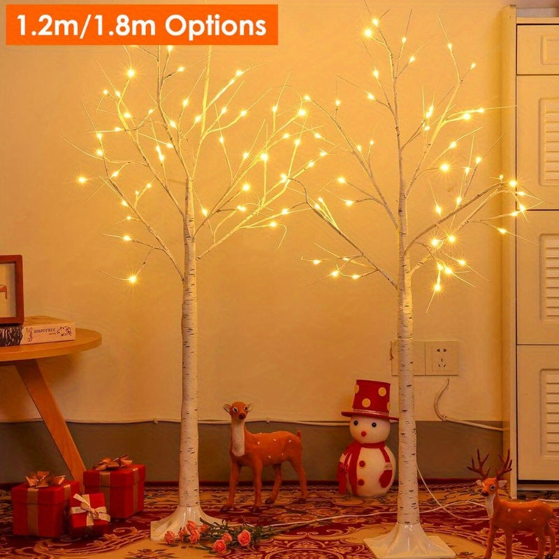 Lighted Birch Tree Artificial White Birch Twig Tree with 8 Warm White Lighting Modes for Wedding Party Christmas Holiday Festival Home Decoration