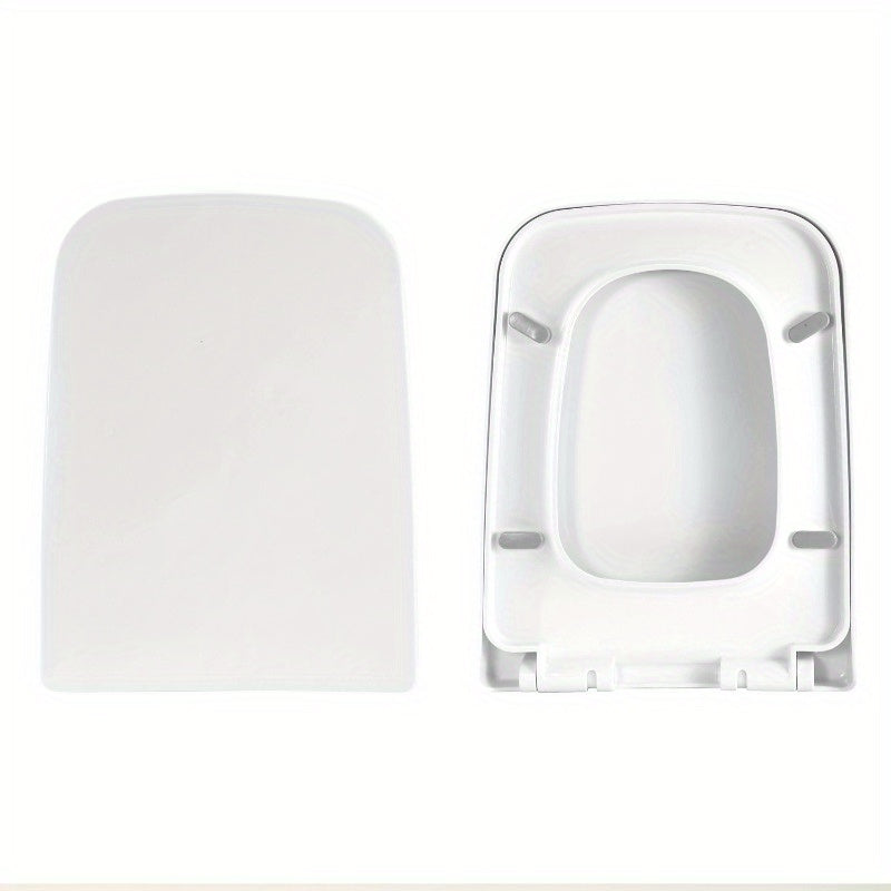 Square Toilet Seat with Grip-Tight Bumpers - Heavy Duty, Quiet Close, Quick Release, Easy Cleaning